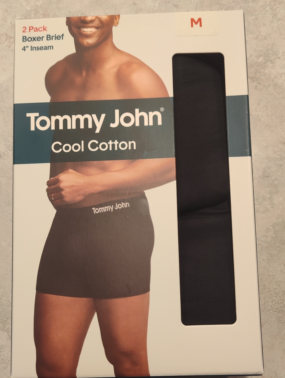 Tommy John Black Cool Cotton Boxer Briefs - 2 Pack